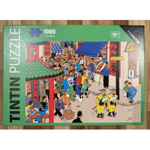 Brugt Tintin Puslespil - Dupont Og Dupond I Kinesisk Tj - 1000 Brikker