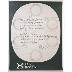 Original Plakat - Fritz Hansen, Super Ellipse