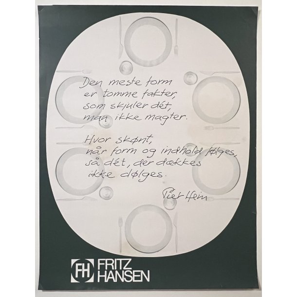 Original Plakat - Fritz Hansen, Super Ellipse