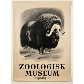 Original Sikker Hansen Plakat - Zoologisk Museum