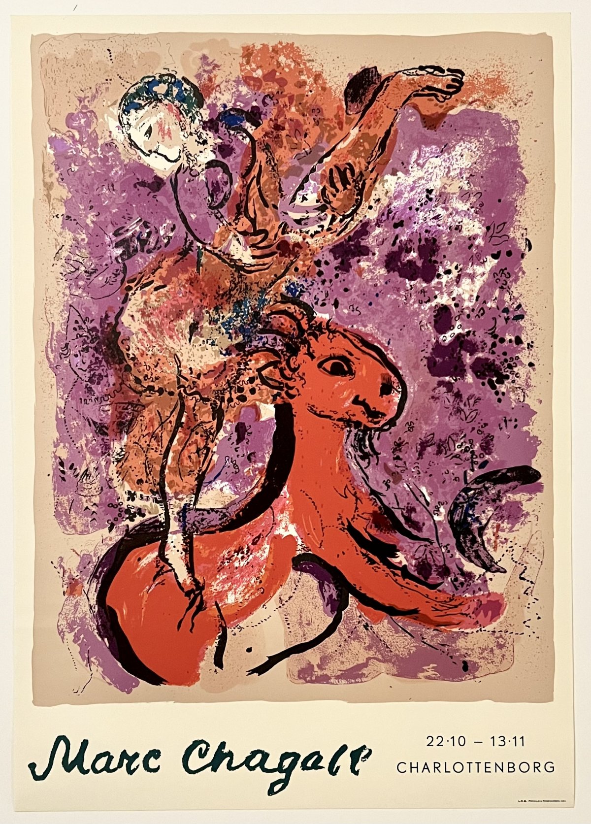 Original Plakat - Marc Chagall, Charlottenborg - Plakater - FilmPlakaten.Com