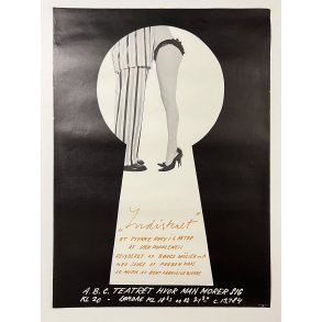 Original Revy Plakat - A.B.C. Teatret, Indiskret