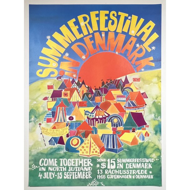 Original Plakat - Summerfestival In Denmark (Thy Lejren) - Land By - FilmPlakaten.Com