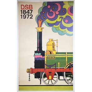 Original Ib K. Olsen Plakat - DSB 1847-1972
