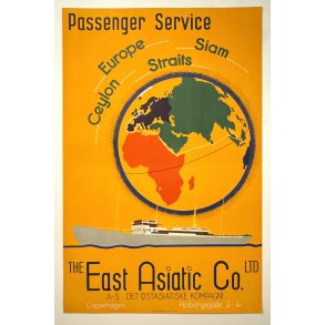 Original K Plakat - The East Asiatic Co. LTD. Passenger Service