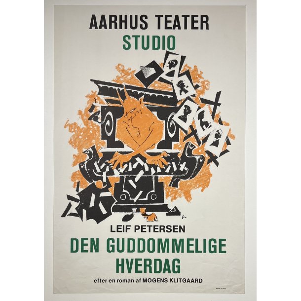 Original Ungerman Plakat - Aarhus Teater, Den Guddommelige Hverdag