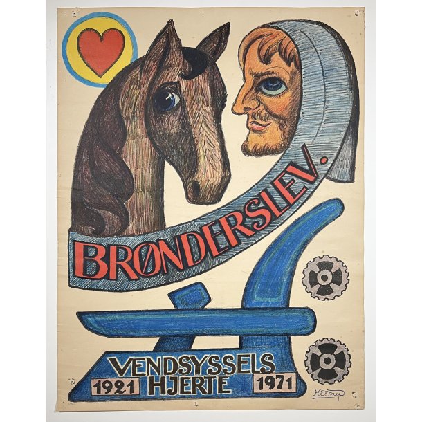 Original Heerup Plakat - Brnderslev, Vendsyssels Hjerte 