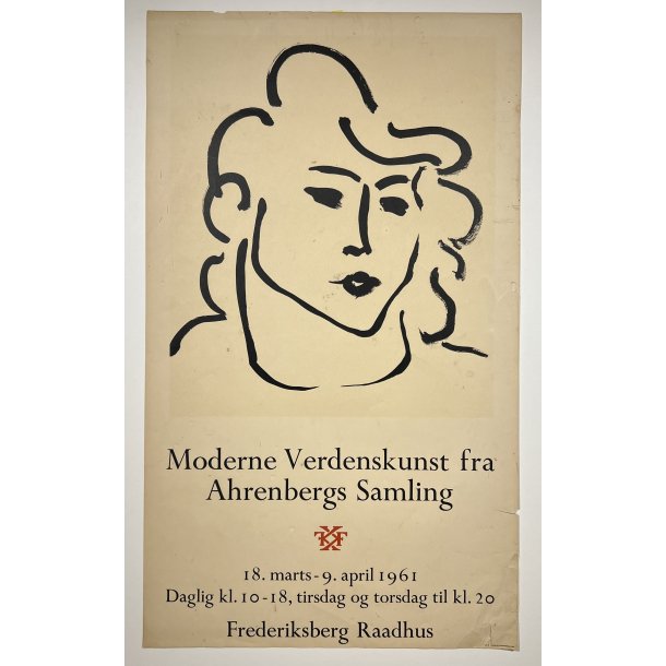 Original Plakat - Matisse, Moderne Verdenskunst fra Ahrenbergs Samling