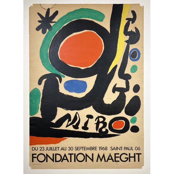 Original Plakat - Joan Miró, Fondation Maeght - Kunst Plakater -