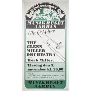 Original Vintage Plakat - The Glenn Miller Orchestra, Musikhuset Aarhus