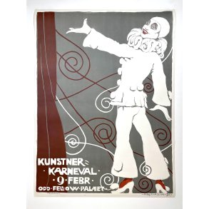 Original Vintage Plakat - Kunstner-Karneval - Odd Fellow Pal�et - Thor B�gelund 1912