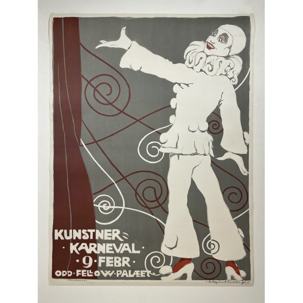 Original Reklameplakat - Kunstner Karneval