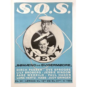 Original Plakat - S.O.S. - Smnd Og Svigermdre - Aveny Teatret 1960