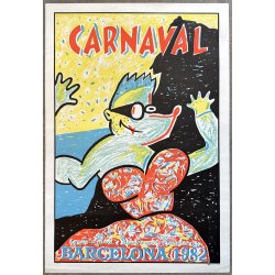 Original Vintage Plakat - Carnaval, Barcelona 1982