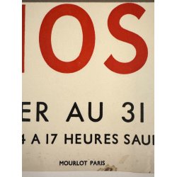 Original Vintage Plakat - Muse Cernuschi, Kimonos, Paris 1957