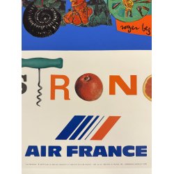 Original Vintage Plakat - Gastronomie, Air France