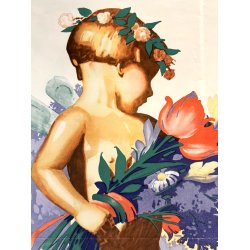 Original Vintage Plakat - Spring In Wiesbaden On The Romantic Rhine