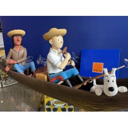 Tintin Med Terry Og Caraco I Kano - Figur Fra 2014