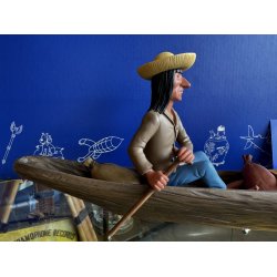 Tintin Med Terry Og Caraco I Kano - Figur Fra 2014