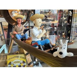 Tintin Med Terry Og Caraco I Kano - Figur Fra 2014