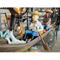 Tintin Med Terry Og Caraco I Kano - Figur Fra 2014