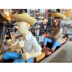 Tintin Med Terry Og Caraco I Kano - Figur Fra 2014