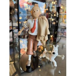 Tintin Med Terry "Globe Trotter" 20cm Figur - Fra 2004