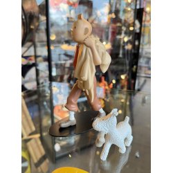 Tintin Med Terry "Globe Trotter" 20cm Figur - Fra 2004