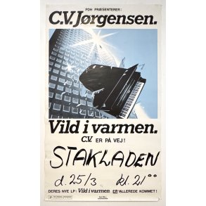 Original Vintage Plakat - C.V. Jrgensen, Stakladen Aarhus