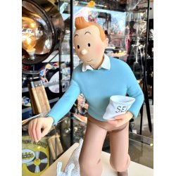 Tintin Med Terry Og Fugl Figur - Le Rouge-George - Fra 2013