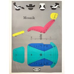 Original Vintage Plakat - Mosaik Stol, IKEA 1984