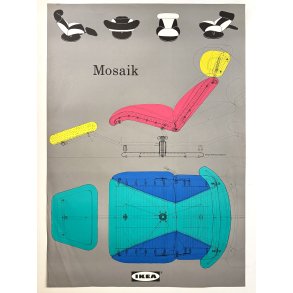 Original Vintage Plakat - Mosaik Stol, IKEA 1984