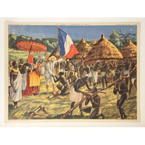 Original Vintage Plakat - Fransk Dobbeltsidet Skoleplanche 