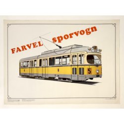 Original Vintage Plakat - Farvel Sporvogn 1972