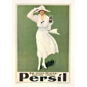 Original Vintage Plakat - Se min Kjole! Saaledes vasker Persil