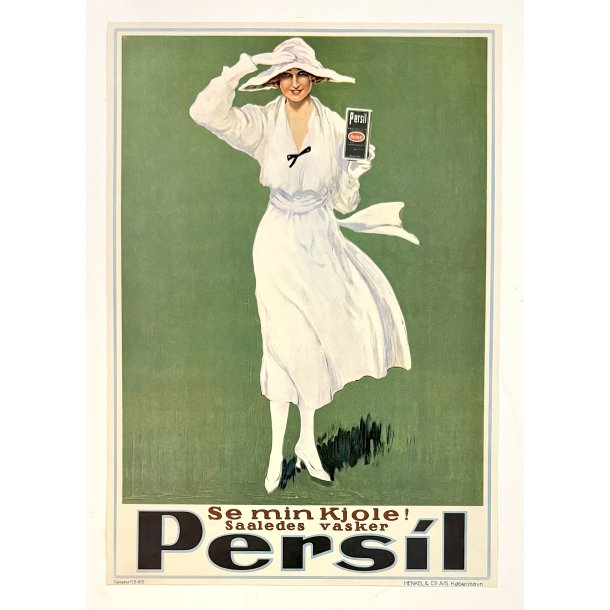 Original Vintage Plakat - Se min Kjole! Saaledes vasker Persil