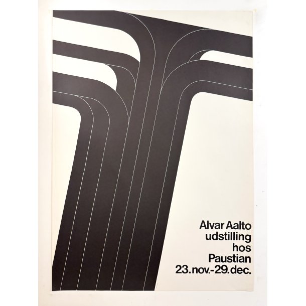 Original Vintage Plakat - Alvar Alto Udstilling Hos Paustian