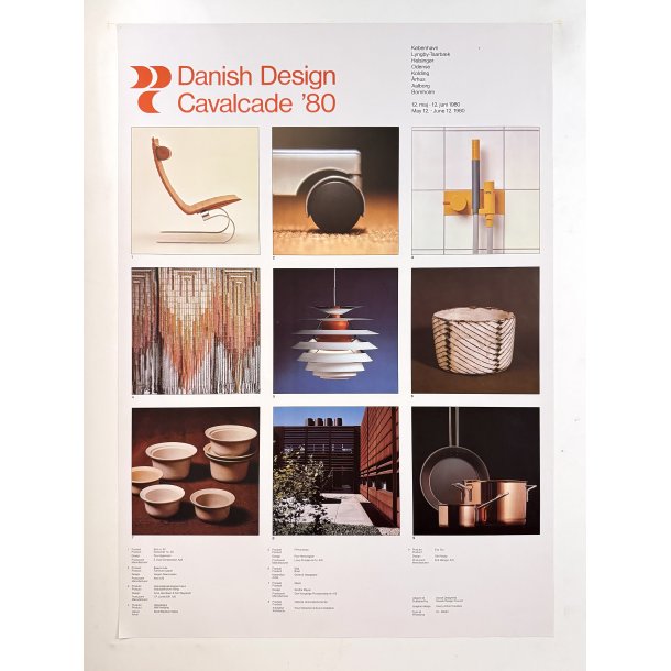 Original Vintage Plakat - Danish Design Cavalcade 80