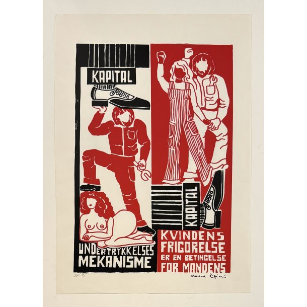Original Vintage Plakat - Kapital, Kvindens Frigørelse