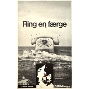 Original Vintage Plakat - Ring En Frge, DSB Bilfrger