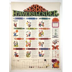 Original Vintage Plakat - Lysbro Havekalender 1970