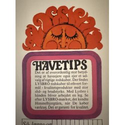 Original Vintage Plakat - Lysbro Havekalender 1970