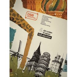 Original Vintage Plakat - DSB Rejsebureauer