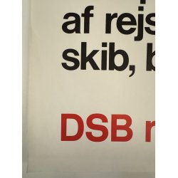 Original Vintage Plakat - DSB Rejsebureauer