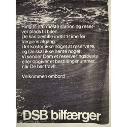 Original Vintage Plakat - Ring En Frge, DSB Bilfrger
