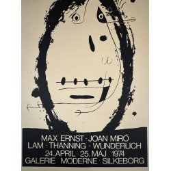 Original Vintage Plakat - International Surrealisme, Galerie Moderne Silkeborg 1974