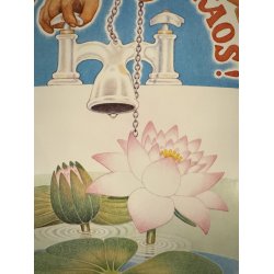 Original Vintage Plakat - Regnbueudstilling, Krlighed Eller Kaos, Charlottenborg 1977