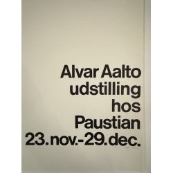 Original Vintage Plakat - Alvar Alto Udstilling Hos Paustian