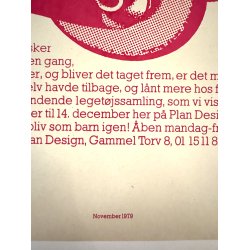 Original Vintage Plakat - Legetjs Udstilling, Plan Design 1979
