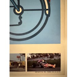 Original Vintage Plakat - Fransk Skole Trafik Tavle, Lys p cyklen